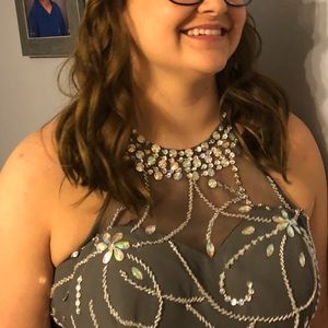 Grey Homecoming Dress